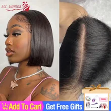 

Straight Short Bob Wig 100% Human Hair Wigs Natural Black Color 13x5x2 Ear To Ear Lace Closure Wig Pre Plucked Remy Closure Wigs