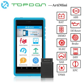 

TOPDON ArtiMini Auto Diagnostic TooL Software Automotive All System OBDII OBD2 Bluetooth Scanner WiFi Full Function pk X431 Pros