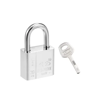 

uxcell Steel Padlock, Keyed Alike, 30mm Wide Chrome Finish Harden Shackle