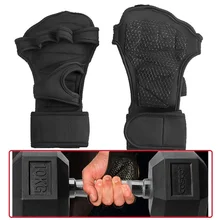 Gym Weight Lifting Fitness Gloves With Wrist Wraps Silicone Gel Full Palm Protection Gym Workout Gloves Power lifting Equipment