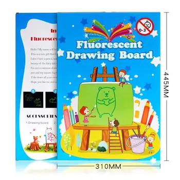 

A4 Draw with Light in Dark Children Kids Heavy Duty Drawing Board Set English La
