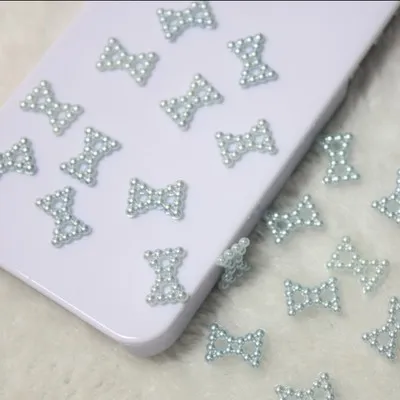 Light blue Разноцветные 1000 шт 9*12 мм имитация ABS в форме банта жемчужные бусины для рукоделия скрапбукинга ювелирные изделия для телефона - Цвет: Light blue
