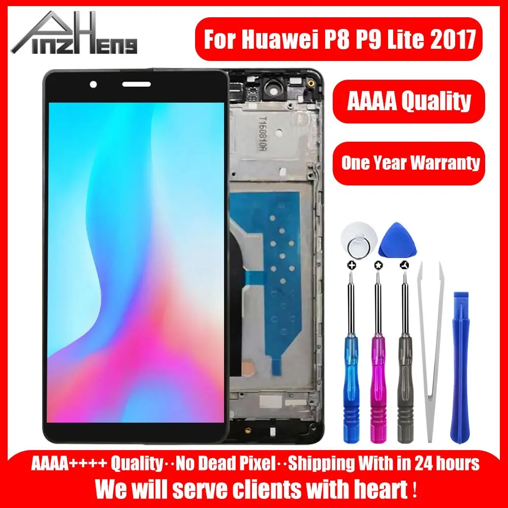 АААА Оригинал ЖК-дисплей для huawei P8 Lite 2017 Дисплей Сенсорный экран дигитайзер P9 S