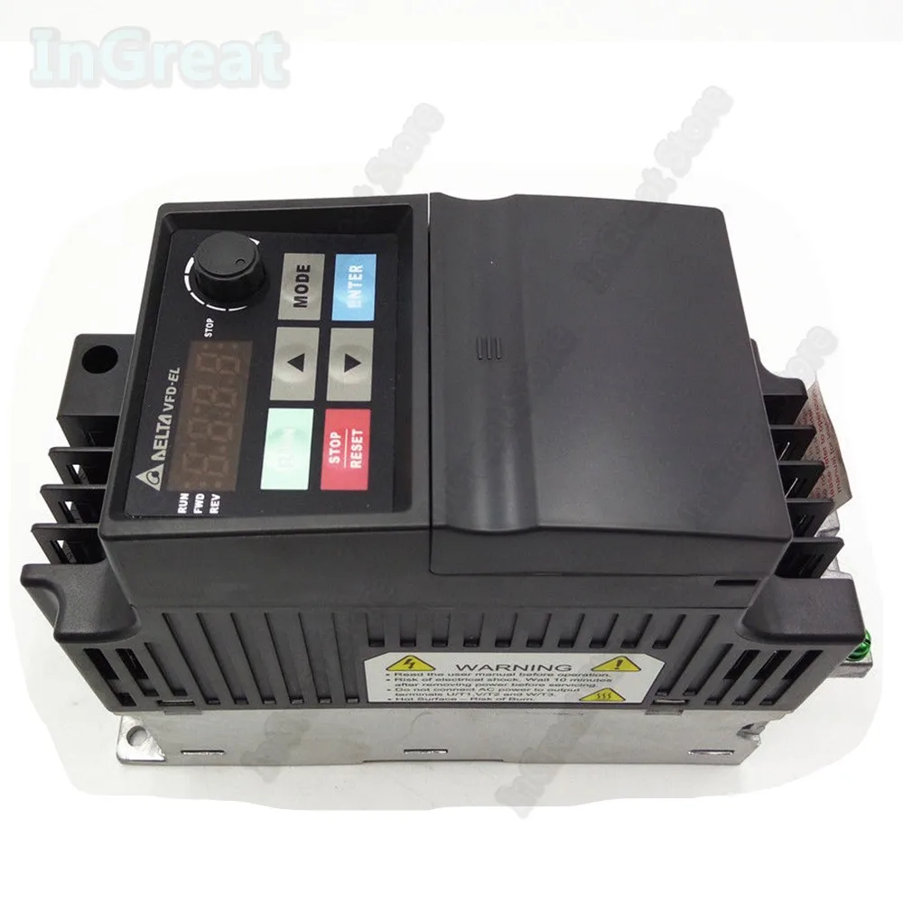1.5KW Delta AC 220v 3 фазный вход 1500W VFD 2hp 600Hz EL VFD015EL23A векторный привод инвертор драйвер для