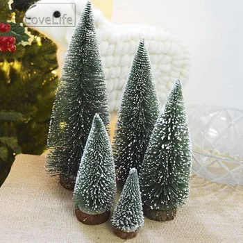 

4PCS DIY 4Sizes Christmas Tree Small Pine Trees Little Trees Desktop Christmas Decorations for Home Gifts For Kids Xmas Tree