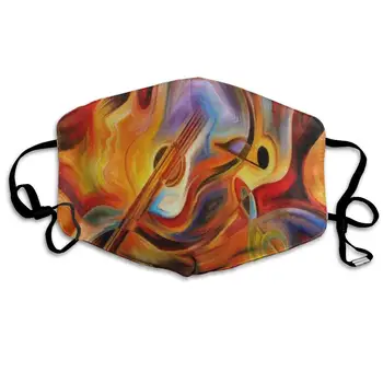 

Abstract Guitar Music Note Fantastic Dust Mouth Mask Reusable Anti-Dust Face Mask Adjustable Earloop Skin Protection