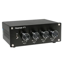 Heareal Signal Dual Channel Stereo Splitter 1 Input and 4 Output At the Same Time Output 4 Pre Headphone Amplifier EU Plug