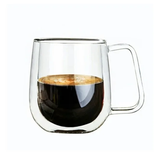 450 мл термостойкая стеклянная чашка с двойными стенками, пивные кофейные чашки ручной работы, Кружка для здорового напитка, чайные кружки, прозрачная посуда для напитков - Цвет: B 250ml