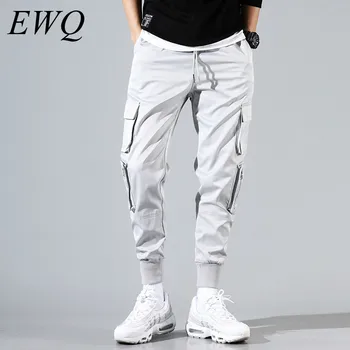 

EWQ / men's wear spring summer Overalls Male Tide Loose Hip-hop Pants with Pocket casual Ankle Banded Pants Male 2020 new 9Y910