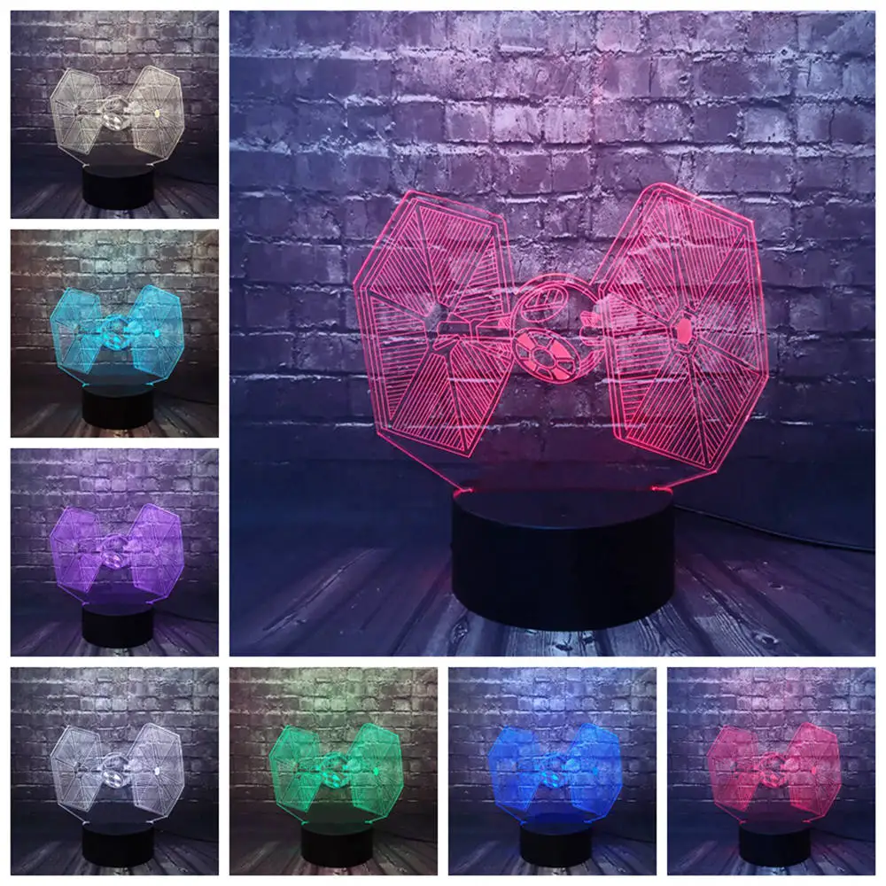 Звездные войны мультфильм 3D USB СВЕТОДИОДНЫЙ светильник игрушки галстук боец