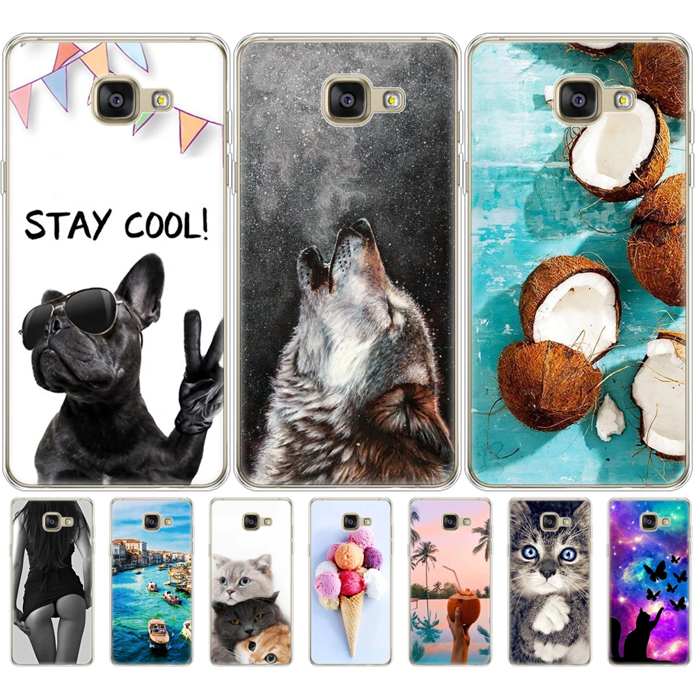 Per Samsung Galaxy A7 A5 A3 2016 Custodie Cover Posteriore Morbida Per Telefono Tpu Per Samsung A3 A5 A7 2016 Silicon Capa Etui Gelato Estivo
