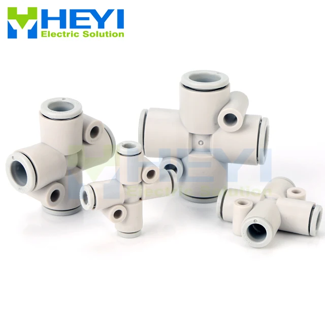 

10PCS/bag KQ2TW 4 -8mm Cross Type One-touch Pneumatic Push In Fittings For Air/Water Hose and Tube Connector