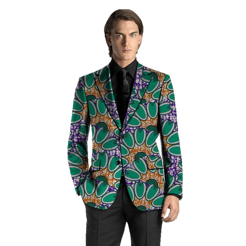 African Print Men's Blazers Ankara Man Suit Jacket Custom Made Wedding Coat Traditional & Cultural Men African Clothes