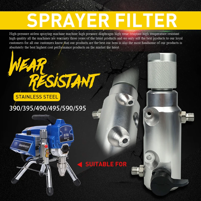 1PC Airless Sprayer Filter Return Valve Spray Gun Paint Filter Pump Paint Spraying Machine Accessories For Graco/Titan/Wagner