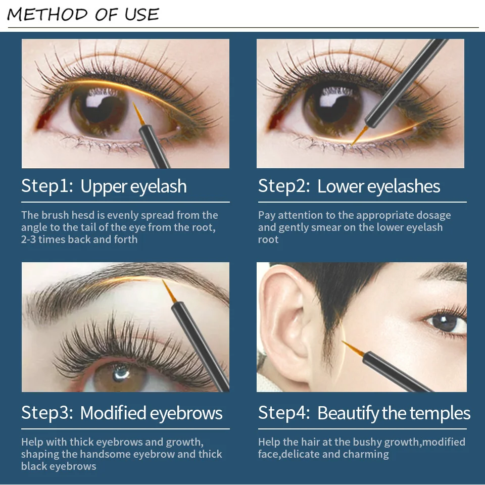 FEG Eyelash Growth Serum100% Original Eyelash Treatment Serum Natural Medicine Eyelash Growth Enhancer Lengthening Longer makeup