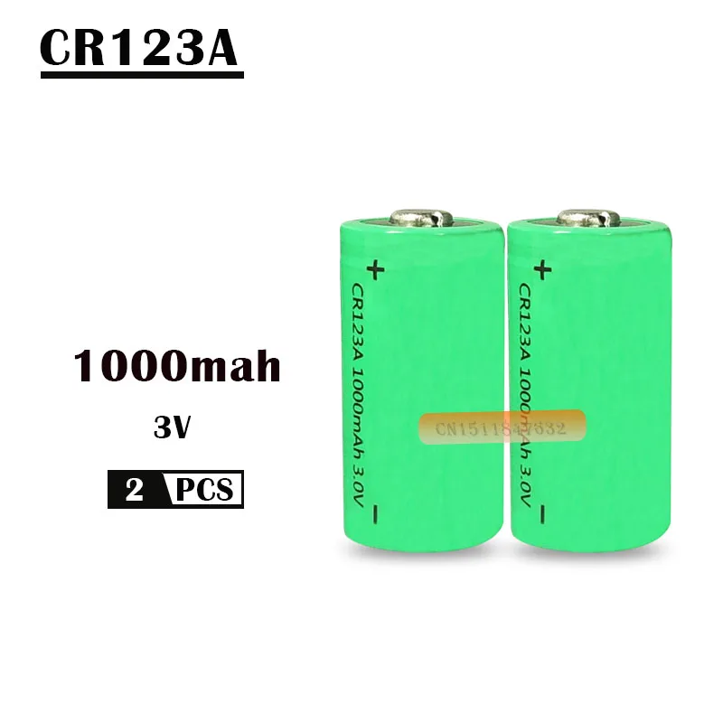 2X16340 1000mah 3v cr123a 16340 akumulator 3.0v rcr123a 16340 baterii litowych