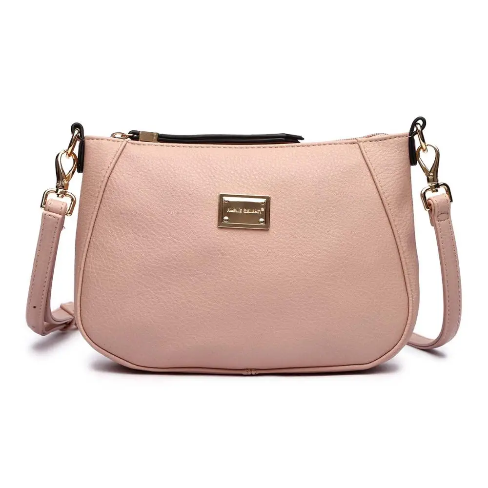 AMELIE GALANTI сумки через плечо для женщин сумка цепи сумки с ремнем на плечо маленькие сумки через плечо для женщин pu кожаная сумка - Цвет: Розовый