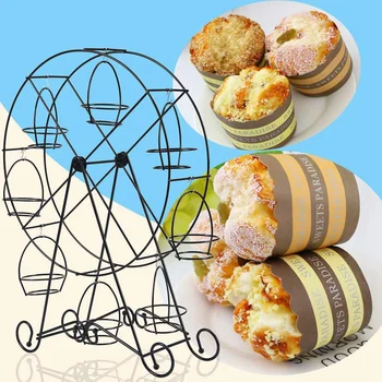 

Rotatable Pastry Supplies Party Holder Ferris Wheel Home 8 Cups Cupcake Kitchen Cake Stand