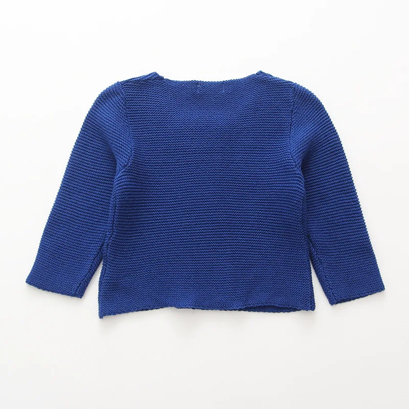 Темно-синий кардиган; куртка для маленьких девочек; свитер; Весенняя верхняя одежда; трикотажная одежда с длинными рукавами для малышей; От 1 до 3 лет; OKC195127