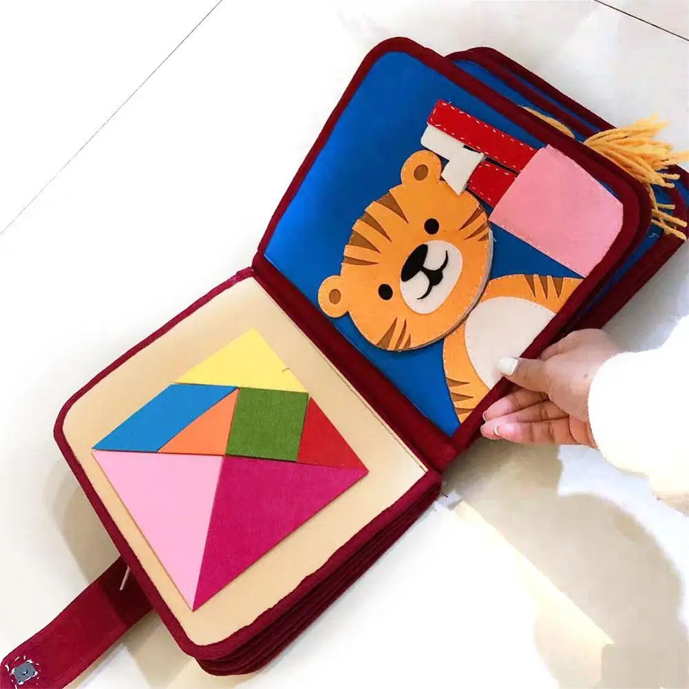 

Kids Cloth Book DIY Panting Book Manual Intelligence Puzzle Children Toy Book for Children Early Education