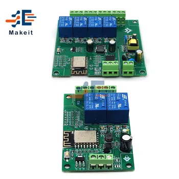 

5V/8-80V ESP8266 Wireless WIFI 2 Channel 4 Channel Relay Module ESP-12F Wifi Development Board for Arduino AC/DC Power Supply