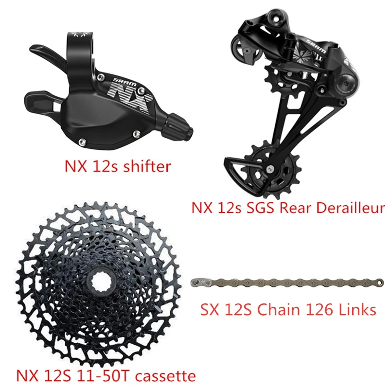 10 SRAM NX 1x12S 12S комплект для велосипеда MTB велосипед рычаг переключения SGS задний переключатель кассета NX цепь sunracing CSMZ91X KMX цепь - Цвет: 10