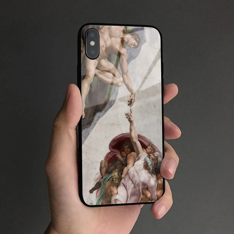 Чехол из мягкого силикона для iPhone SE 6 6s 7 8 Plus X XR XS 11 Pro MAX микеланжело арт френко