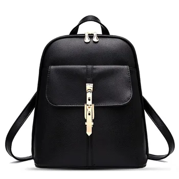 

New High Quality Women Backpack PU Leather School Bags For Teenagers Girls Casual Ladies Satchel Campus Backpacks