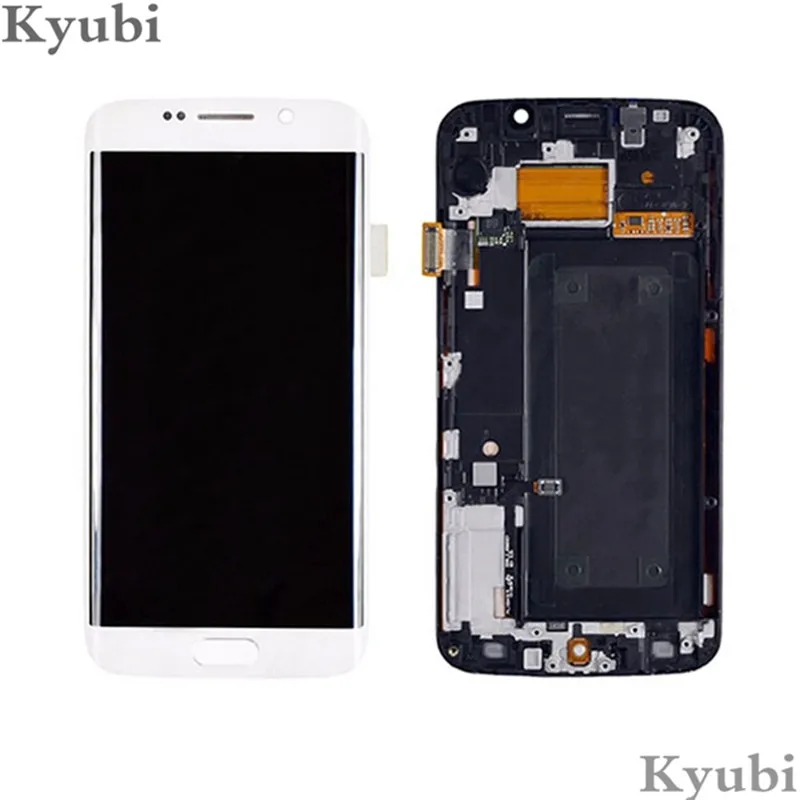 5,7 ''Amoled Difitizer в сборе для Samsung Galaxy S6 Edge Touch ЖК-дисплей в сборе с рамкой для Samsung Galaxy S6 Edge