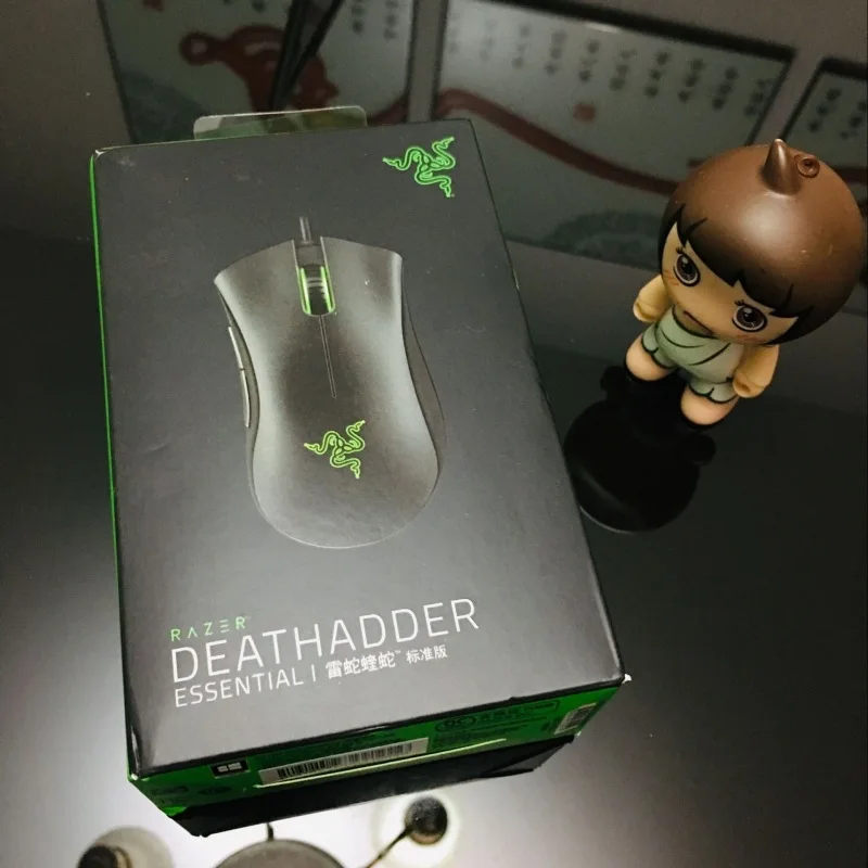 Razer DeathAdder Проводная игровая клавиатура Мышь мышей 6400 Точек на дюйм оптический Сенсор 5 профессиональная игровая Мышь для портативных ПК Тетрадь Гам