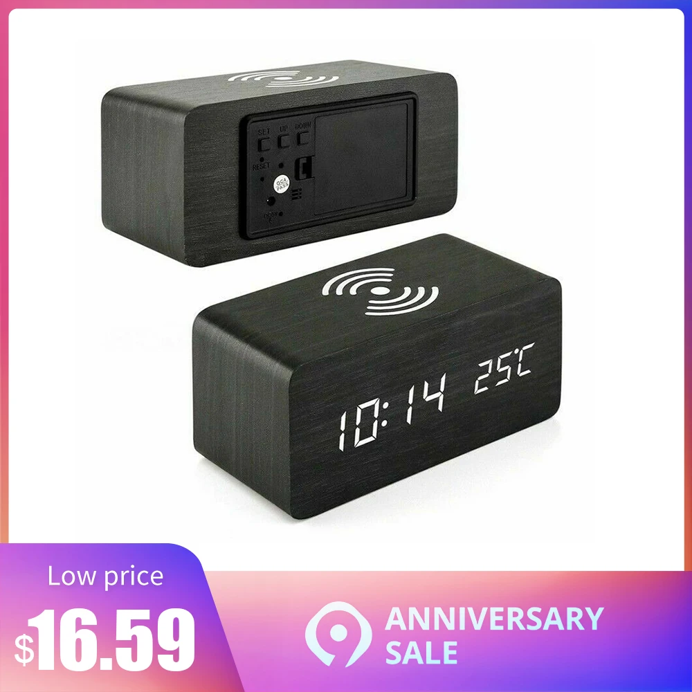 Новинка многофункциональный настольный будильник 2 в 1 с алюминиевым