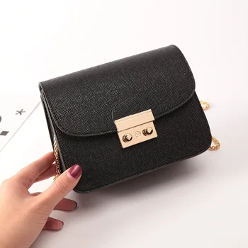 

Shoulder Bag Chains Messenger Bag Fashion Girls Casual Handbag 2020 New Simple Leisure Personality Small Square Women Bag