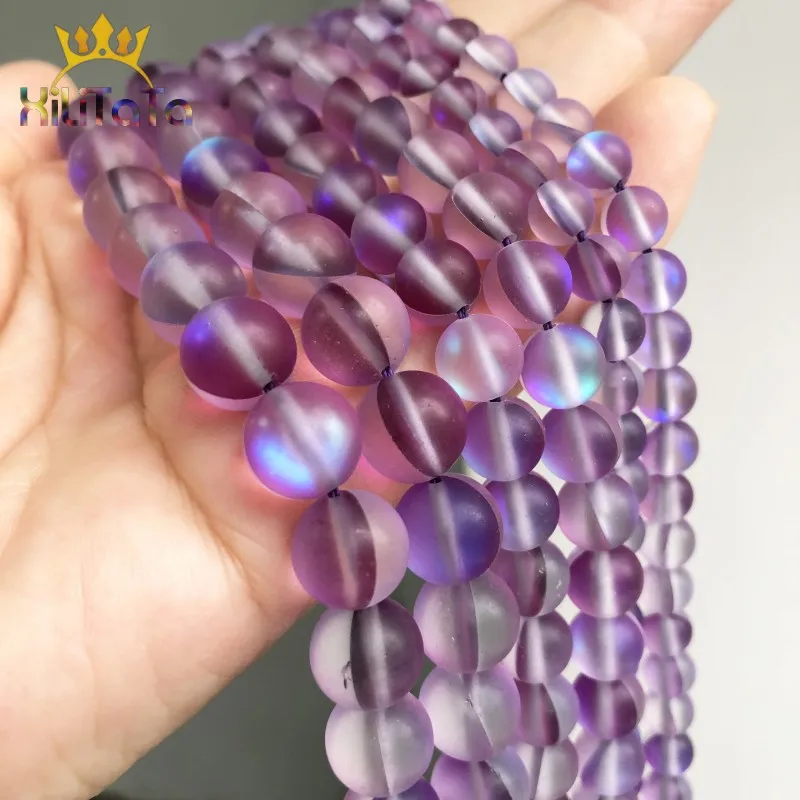 Natürliche Matte Schwarz Weiß Achate Weiß Tridacna Kristall Glas Runde Perlen Für Diy Armband Schmuck, Der 15'' 4 6 8 10 12mm – Detail 27