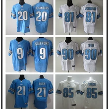 Stitiched, Detroit s, Barry Sanders, Eric Ebron, jonson, Matthew Stafford, Ndamukong Suh, Reggie Bush Jersey