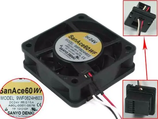 Вентилятор для охлаждения сервера Sanyo Denki 9WF0624H603 DC 24 в 0 15 а 3-wire 60x60x20 мм | Компьютеры