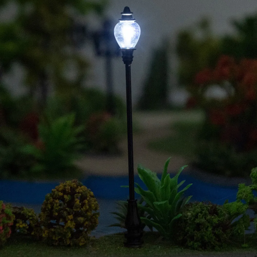 10pcs Model Railroad Train OO/HO Scale Lamp Posts Led Street Light Lamp Train Artificial Miniature Railroad Decoration Landscape