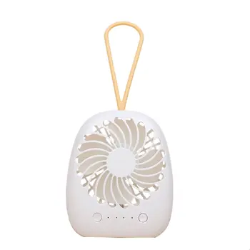 

Portable Mini Shell Fans With Make Up Mirror Lady Lanyard Fan USB Rechargeable 5V Air Cooler