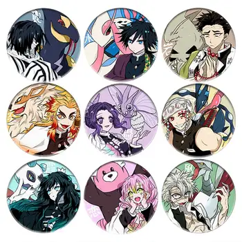 

1 Set Anime Demon Slayer Peripheral Cartoon Round Character Avatar Badge Accessories Gift
