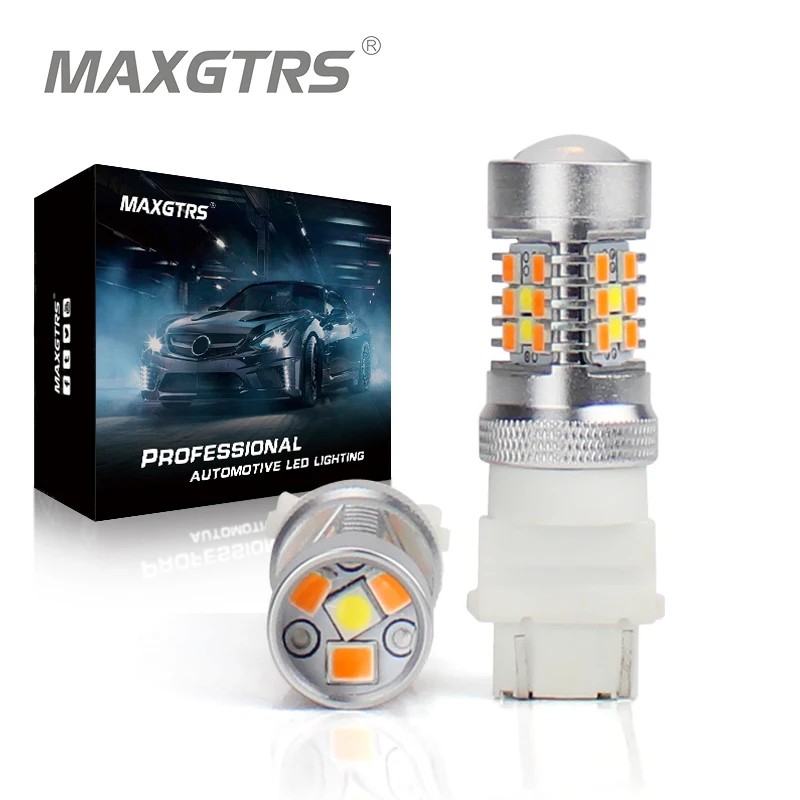 2 шт. Двухцветные светодиодные лампы T25 3157 3156 P27/7 Вт 3030 28smd | Автомобили и мотоциклы