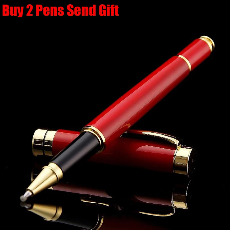 Red Pen Лидер продаж вектор Роскошный Металлический письменный роликовая шариковая ручка Руководящий работник письменная ручка купить 2 ручки отправить подарок - Цвет: Red Pen