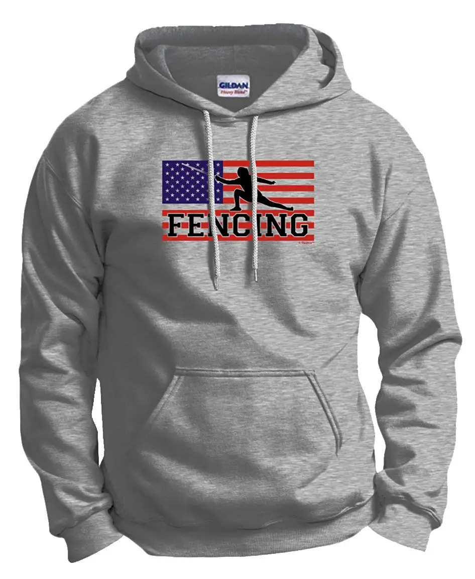 ThisWear/толстовка с капюшоном надписью American Pride Fencing Fencer |