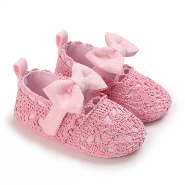 Newborns Fashion Solid Color Casual Shoes Princess Shoes Soft-soled Sneakers 0-18 Months Baby Bed Shoes Baby Walking Shoes C-688