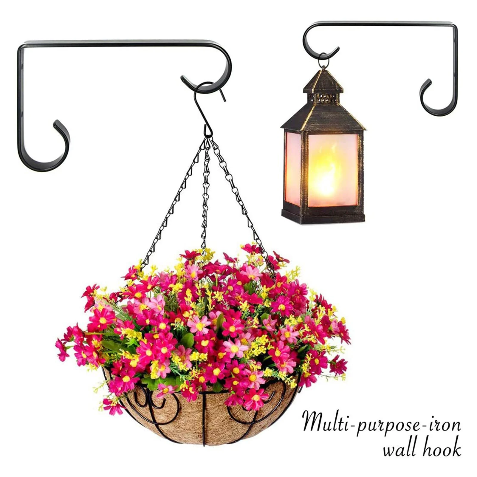 4/2/1 PC 6.6 inch Flower Pot Hanger Wall Hanging Rack Lamp Plant Flowerpot Bracket Storage Hook Shelf Home Garden Decor | Дом и сад