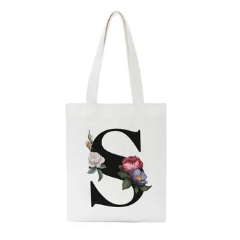 

Flower Letter Bolsa Feminina Shoulder Bags Large Capacity Wild Messenger Bag Summer New Cute Fun Canvas Handbag Vogue Women Bag