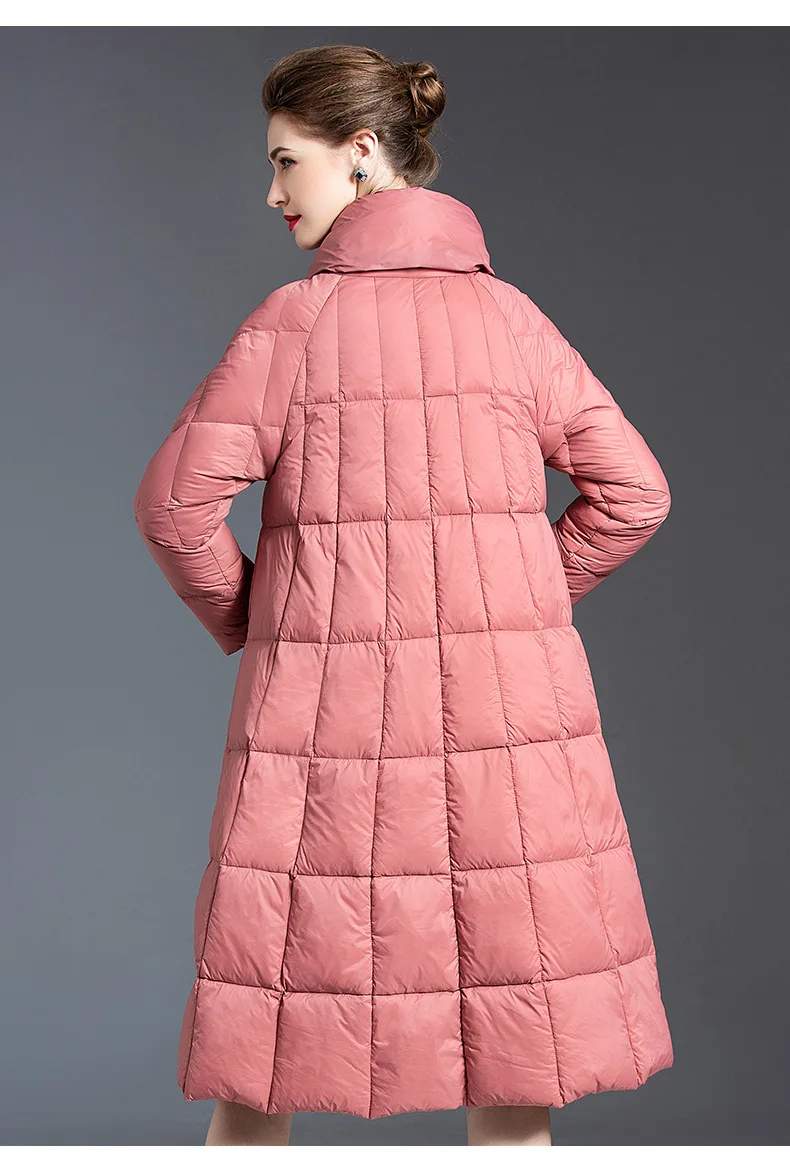 Details about  / Women/'s Fashion red Down Jacket Ultralight V Neck Coat Winter Overcoat