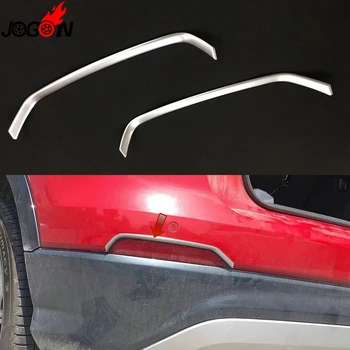 

2pcs Matte Silver For Audi Q2 2017 2018 2019 Car Styling Rear Tail Fog Reflector Light Lamp Strip Cover Trim ABS Chrome