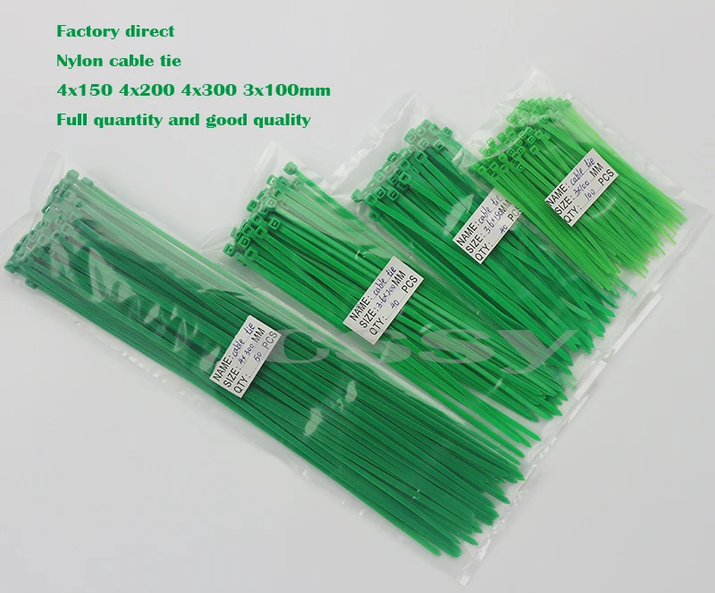 green color Self-locking plastic nylon tie cable fastening ring 150/200/250mm zip wraps strap | Обустройство дома