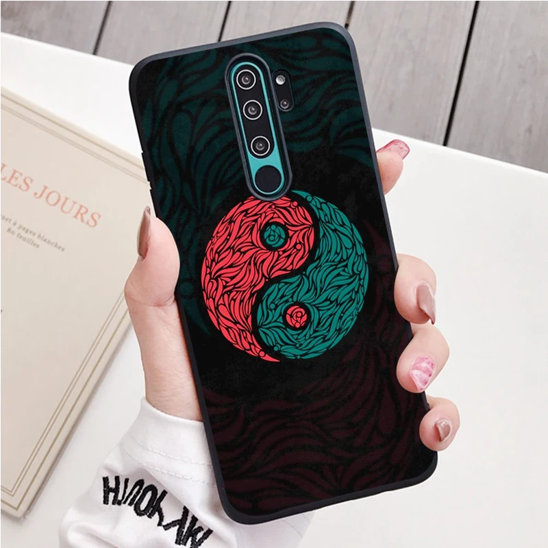 Âm Dương Trung Quốc Thần Bí Silicone Ốp Lưng Điện Thoại Redmi Note 9 8 7 Pro S 8T 7A Bao xiaomi leather case card