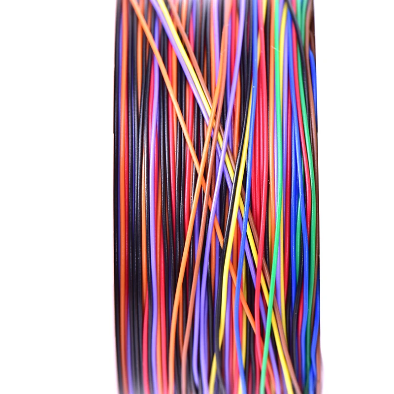 30AWG смешанный цвет прыгающий провод ЛУЖЕНАЯ МЕДЬ ПВХ изоляция одножильный провод Прямая поставка