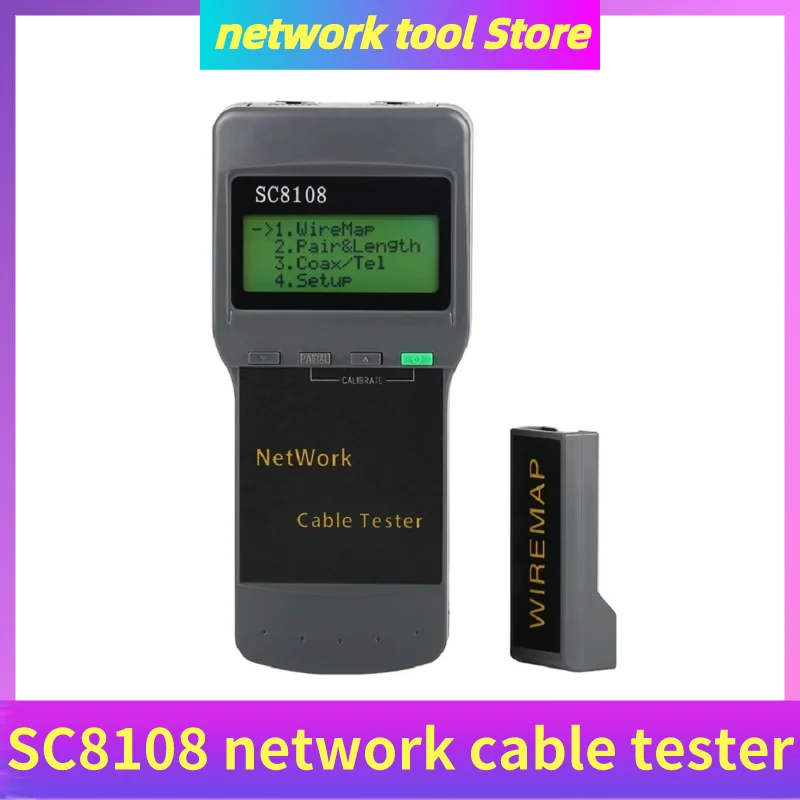 Tanie Przenośny Tester sieci LCD SC8108 RJ45 Cat5 Cat6 UTP nieekranowany Tester kabla